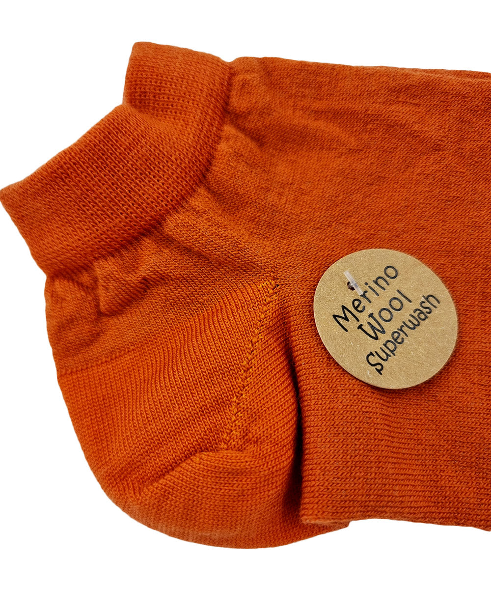 Short merino wool socks, orange