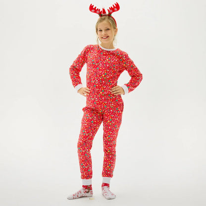 Pyjama de Noël "Crazy" rouge enfants coton BIO