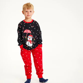 Pyjama de Noël "Bonhomme de neige" enfants coton BIO
