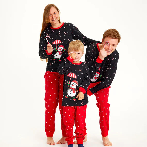 Pyjama de Noël "Bonhomme de neige" enfants coton BIO