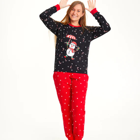 Pyjama de Noël "Bonhomme de neige" coton BIO