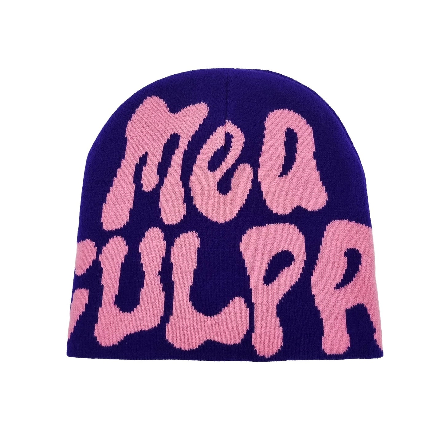 Y2K Mea Culpa purple beanie