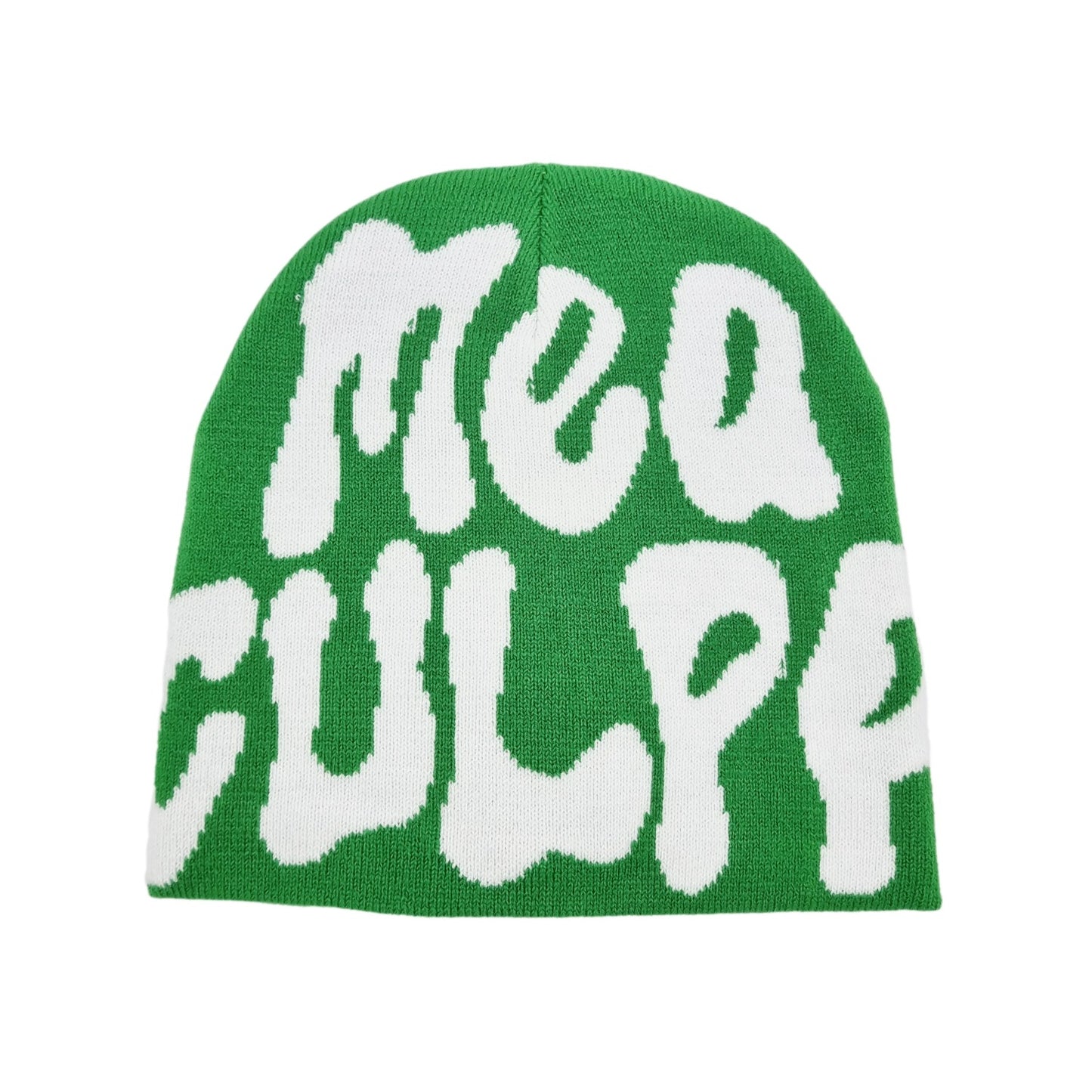 Y2K Mea Culpa green beanie