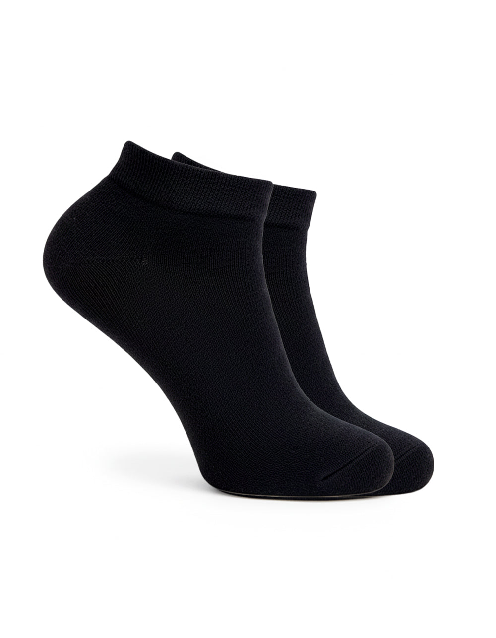 Short socks made of merino wool, black.