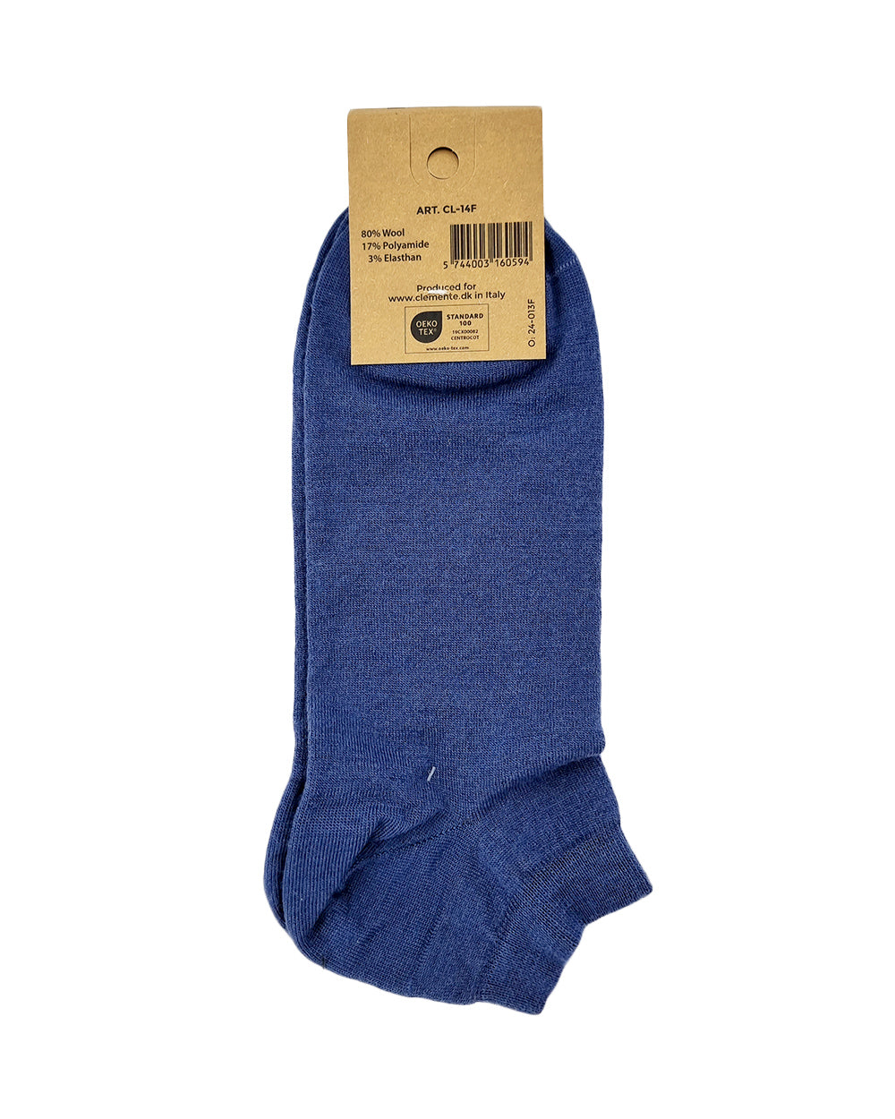 Short merino wool socks, blue