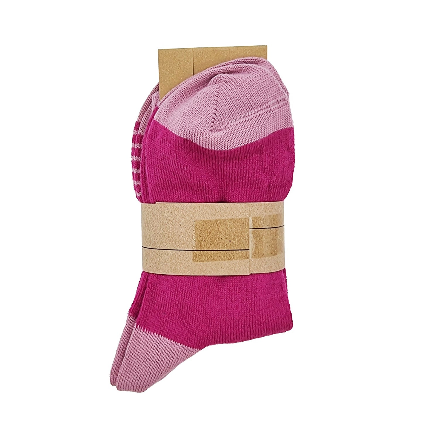 Chaussettes en 45% laine, lot de 2 paires (rose/fuchsia)