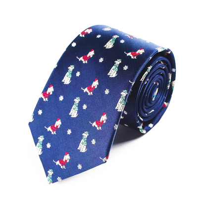 Cravate de Noël "Chiens Noël"