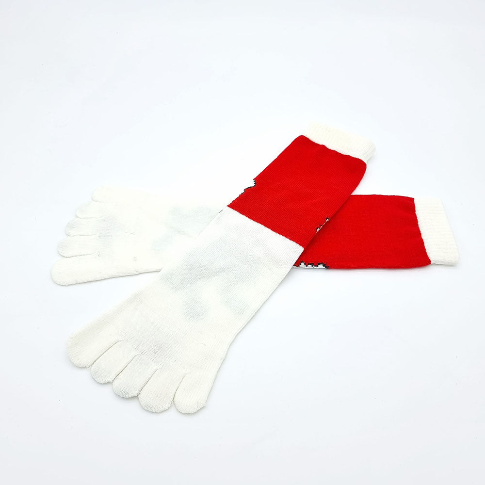 Chaussettes de Noël à orteils séparés "Le père Noël"