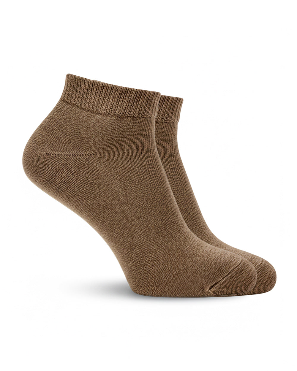 Short socks made of merino wool, brown.