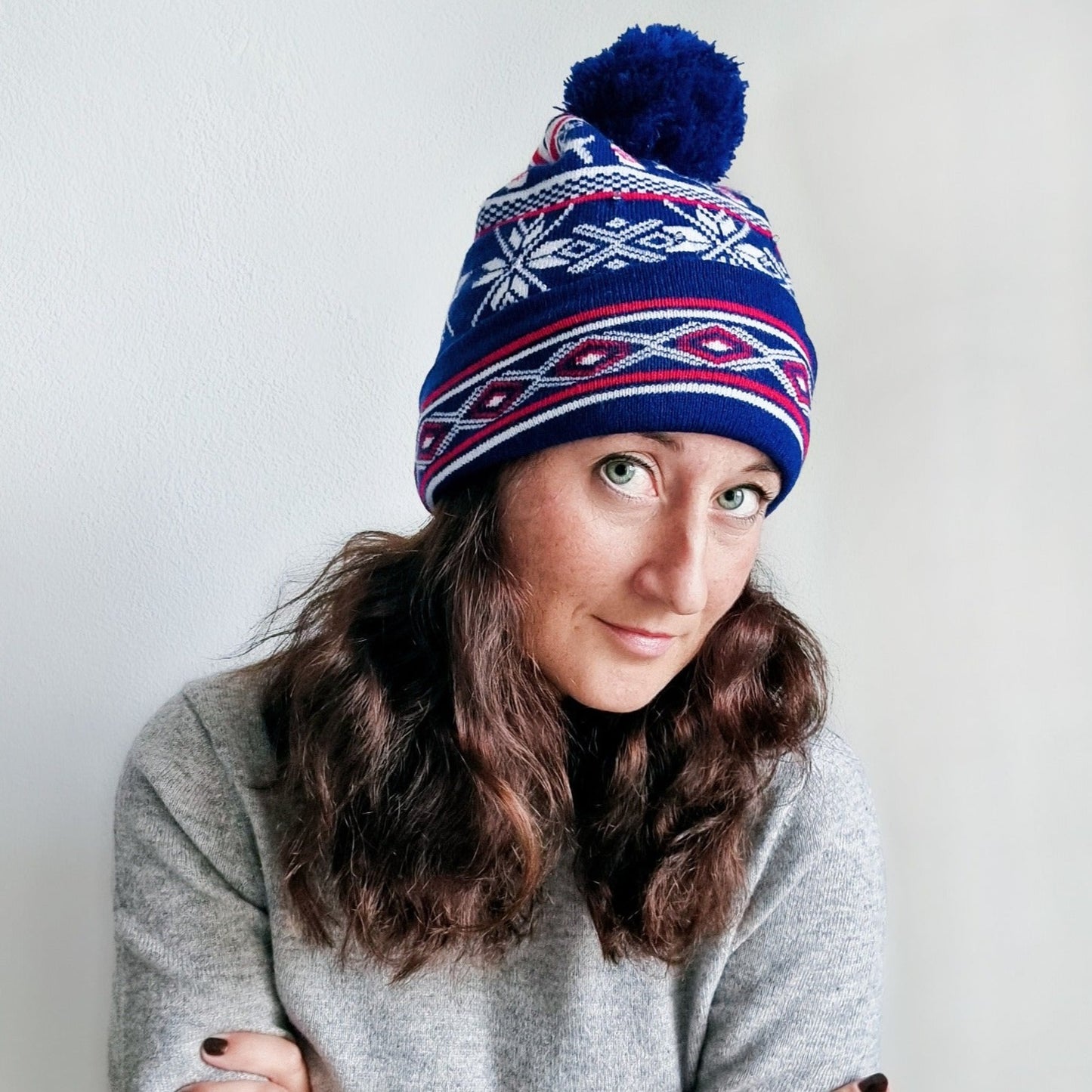 Bonnet de Noël clignotant "Bleu Classic"
