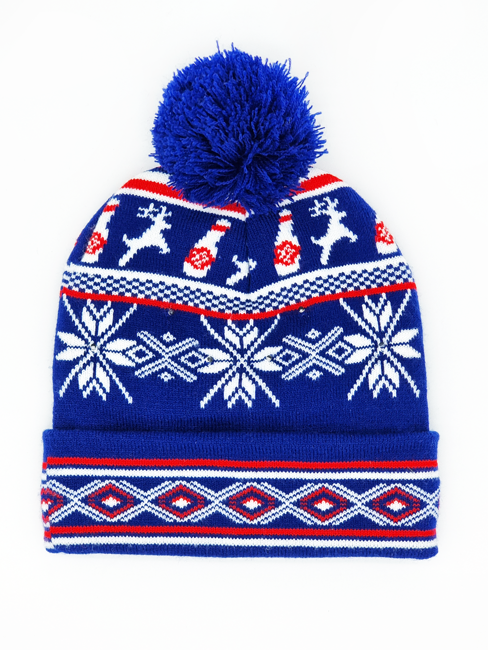 Bonnet de Noël clignotant "Bleu Classic"