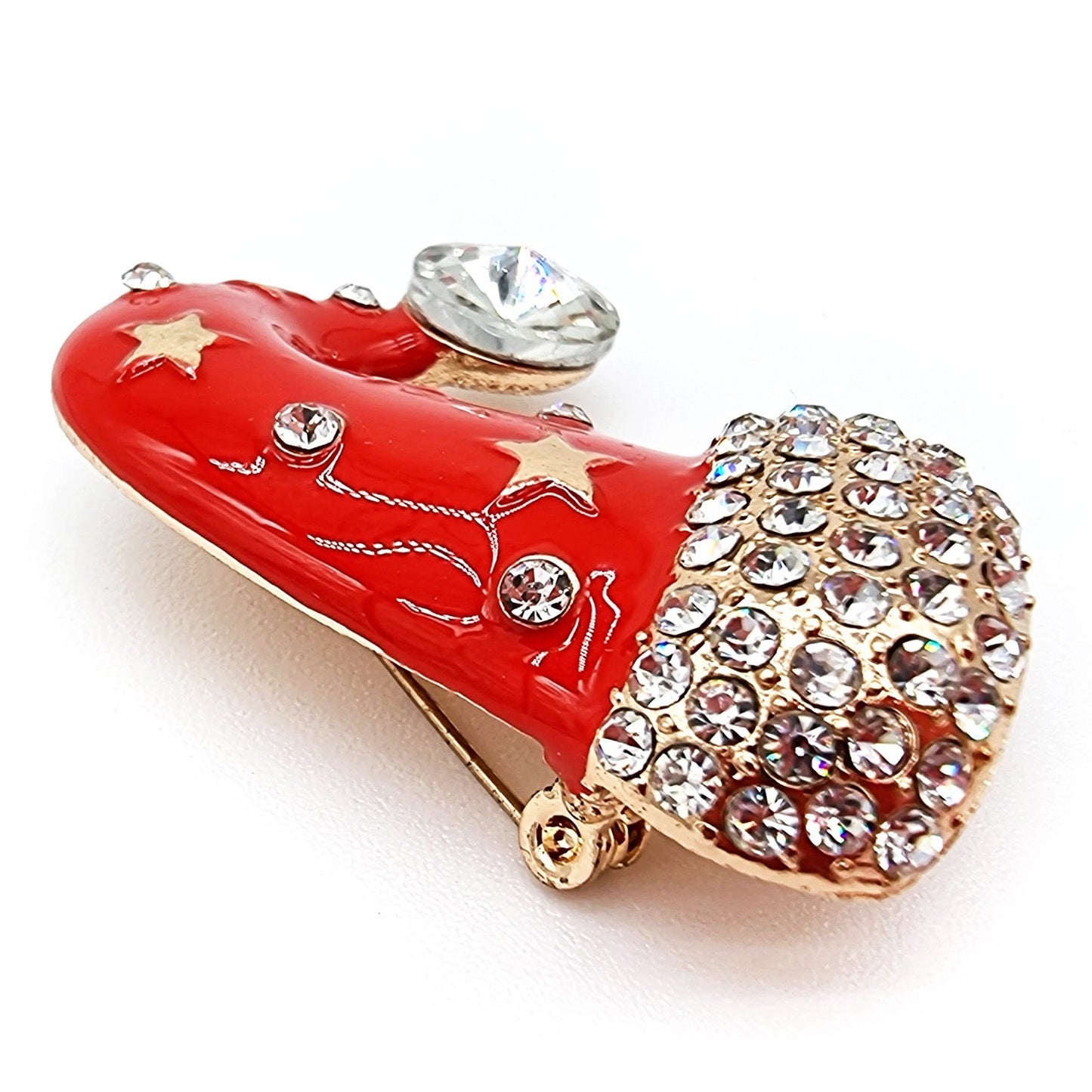 Broche de Noël "Chapeau de Père Noël"