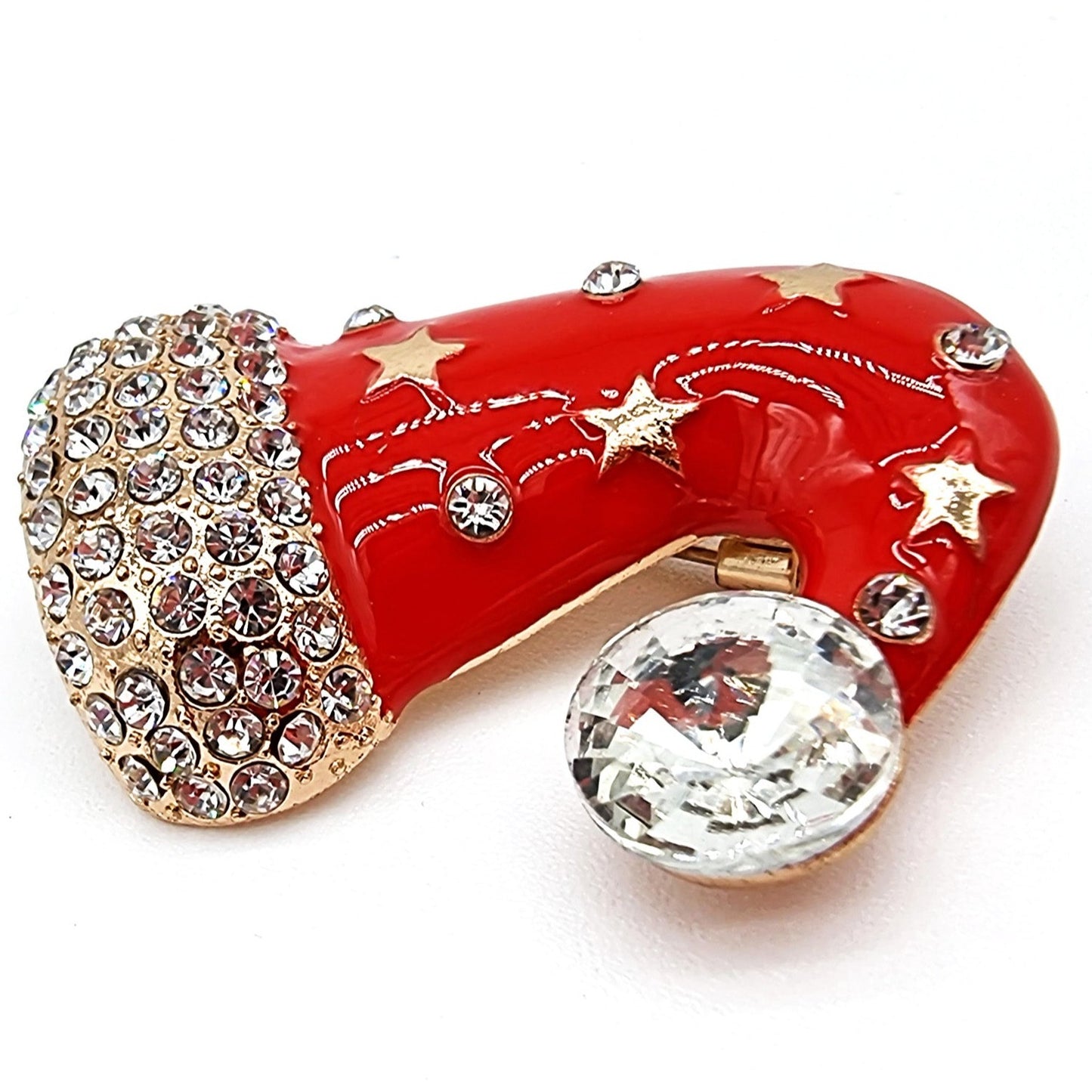 Broche de Noël "Chapeau de Père Noël"