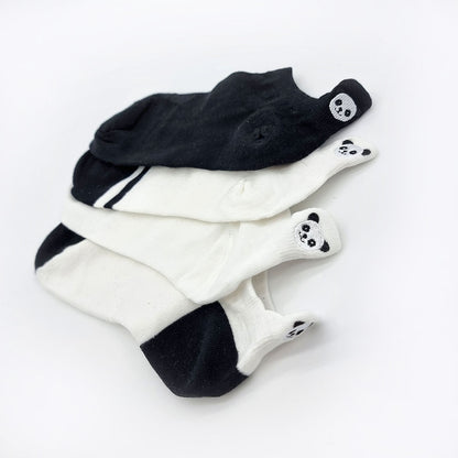Chaussettes languettes Panda, coffret cadeau 4 paires