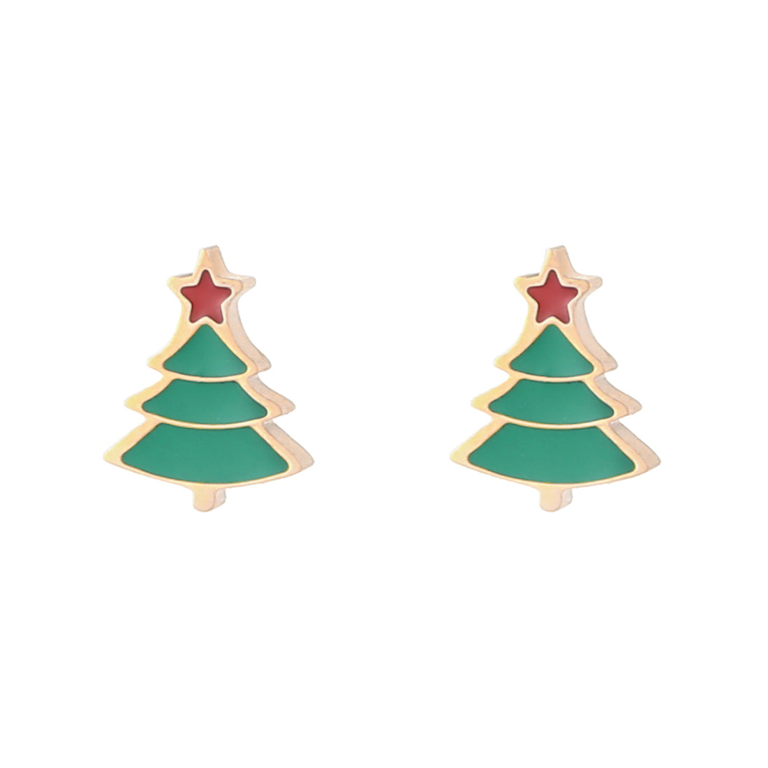 Boucles d'Oreilles clous "Arbres de Noël"