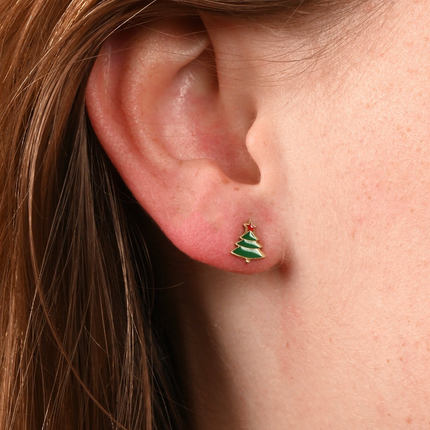 Boucles d'Oreilles clous "Arbres de Noël"