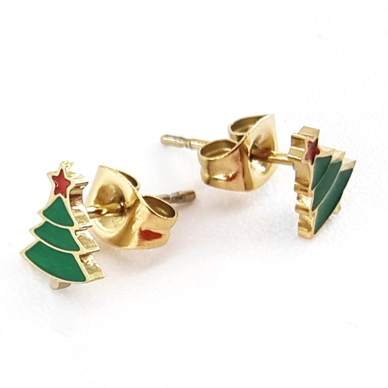 Boucles d'Oreilles clous "Arbres de Noël"