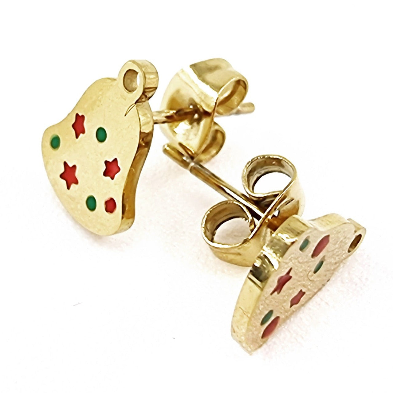 Boucles d'Oreilles clous "Cloches de Noël"