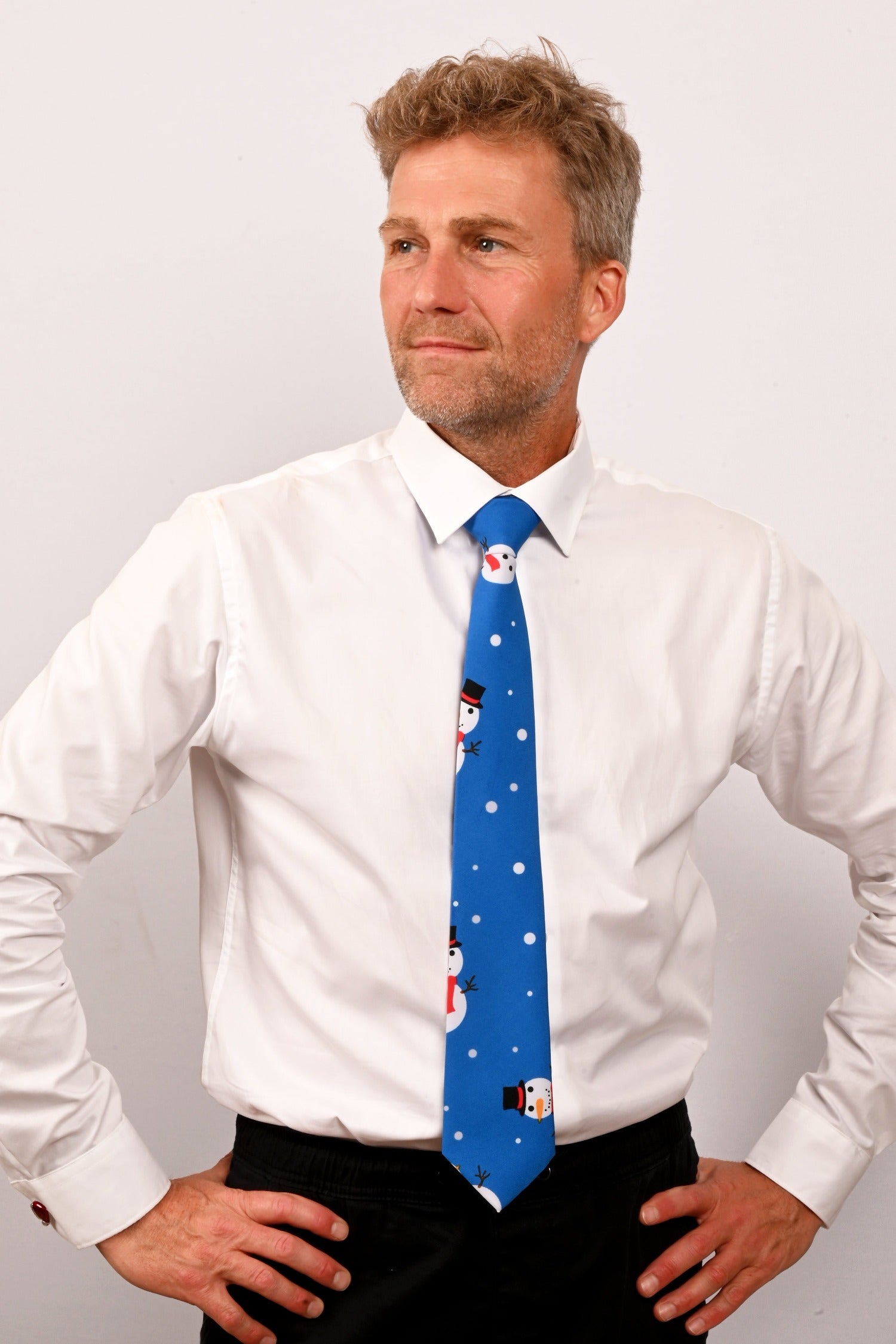 Cravate de Noël "Le Bonhomme de Neige"