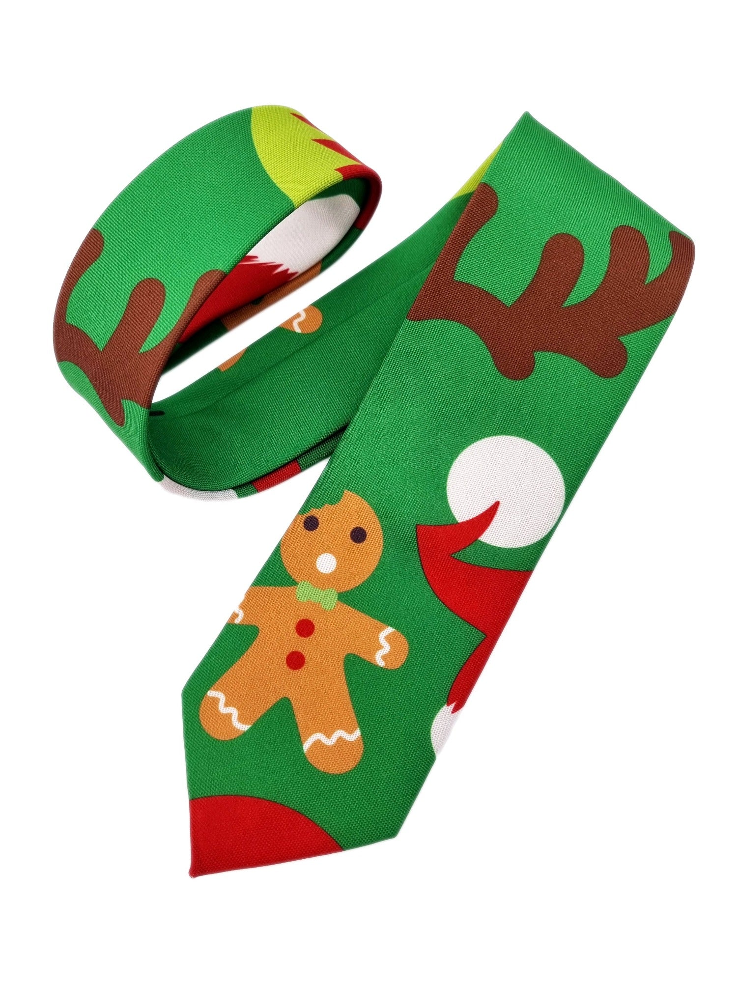 Cravate de Noël "Bonhomme en pain d'épices"