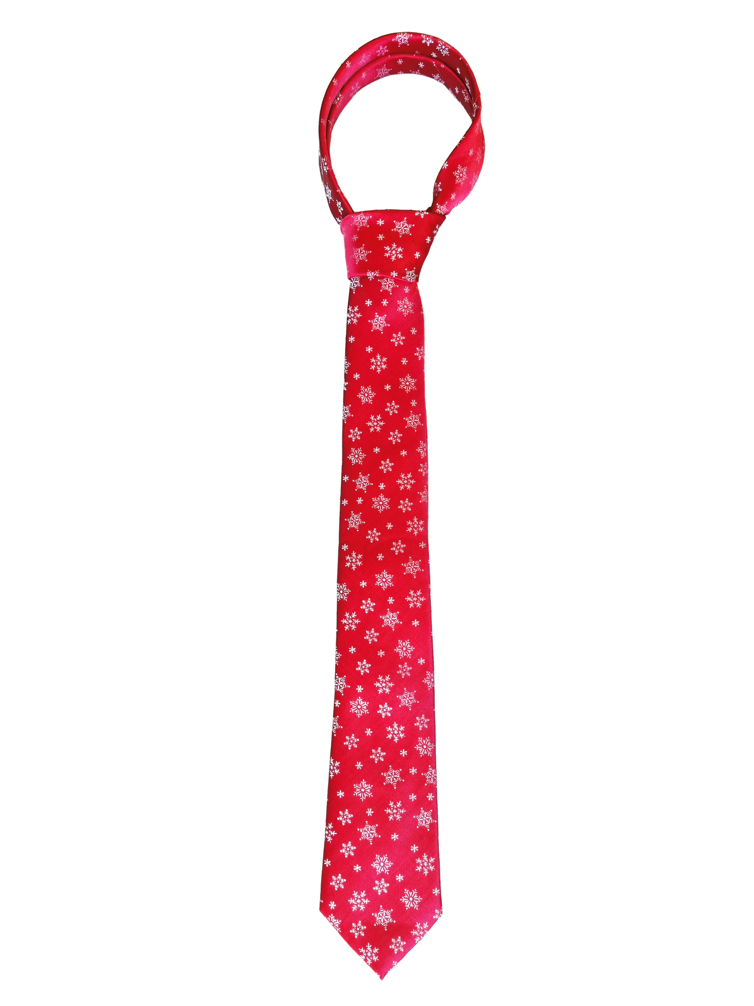 Cravate de Noël "Flocons de Neige"