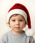 Knitted Santa hat for toddlers, red/white