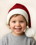Bonnet de Père Noël Tricoté à plat pour tout-petits