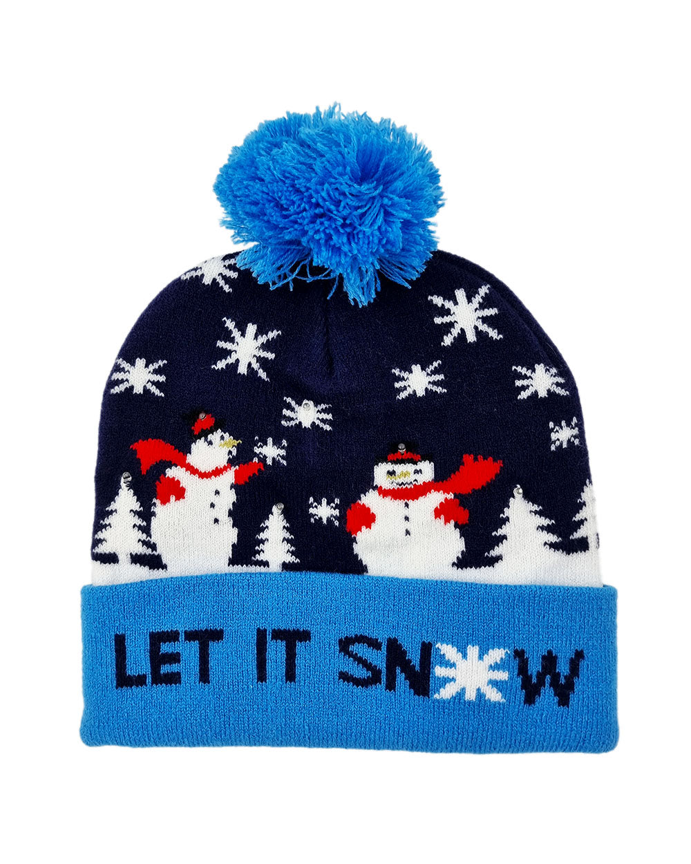 Bonnet de Noël clignotant "Let it Snow!"