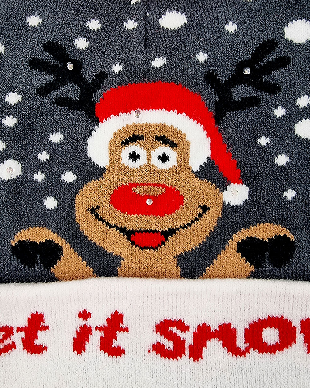 Let it Snow Flashing Christmas Hat