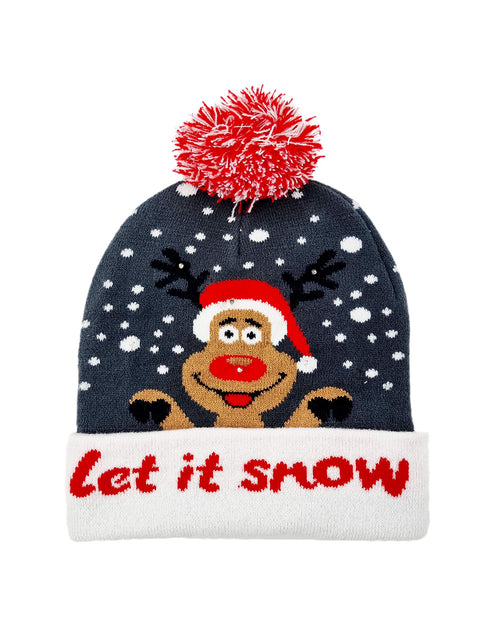 Bonnet de Noël clignotant "Let it Snow"