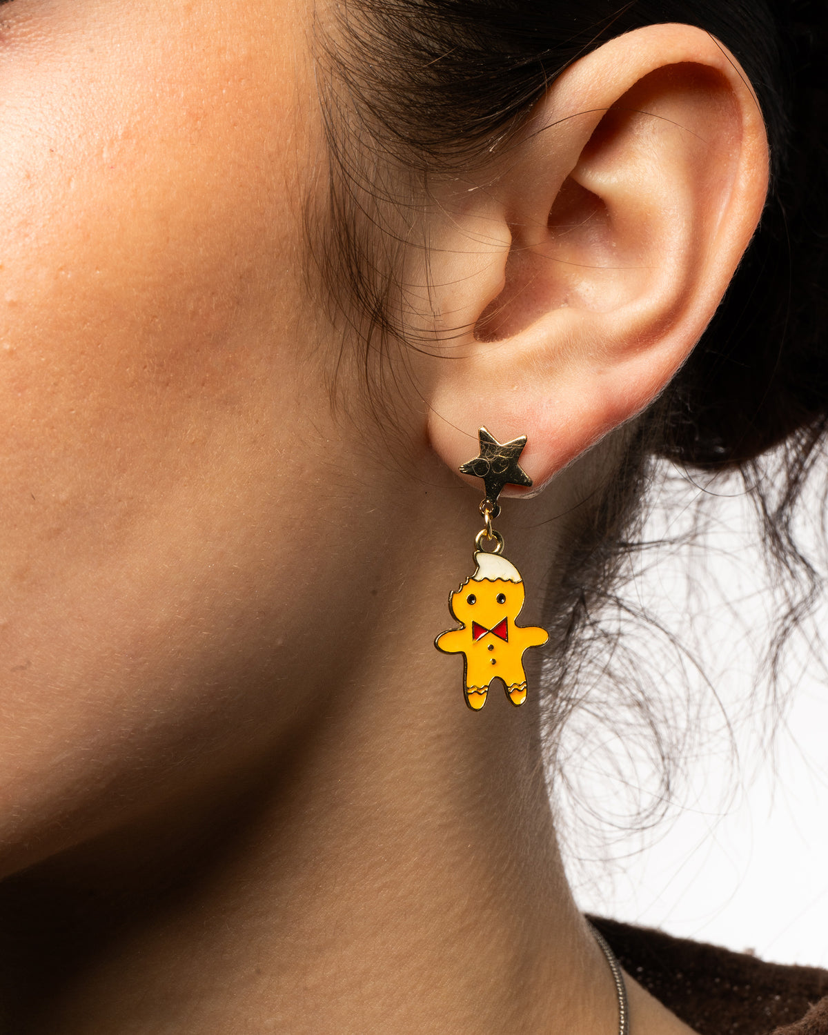 Boucles d'Oreilles "Bonhomme en pain d'épice"