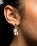 Boucles d'Oreilles "Bonhomme de neige & Candycane"