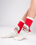 Chaussettes de Noël à orteils séparés "Le père Noël"