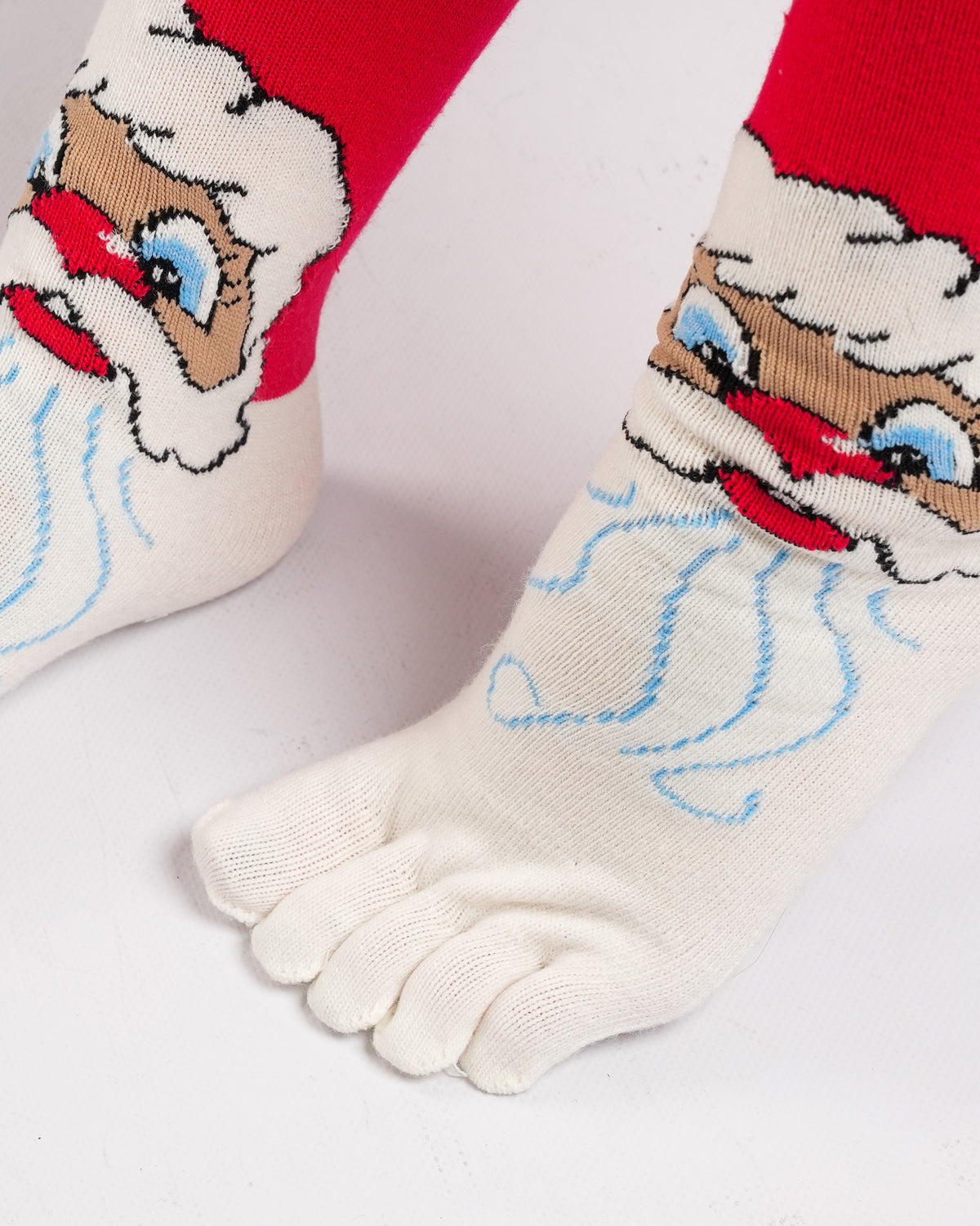 Chaussettes de Noël à orteils séparés "Le père Noël"