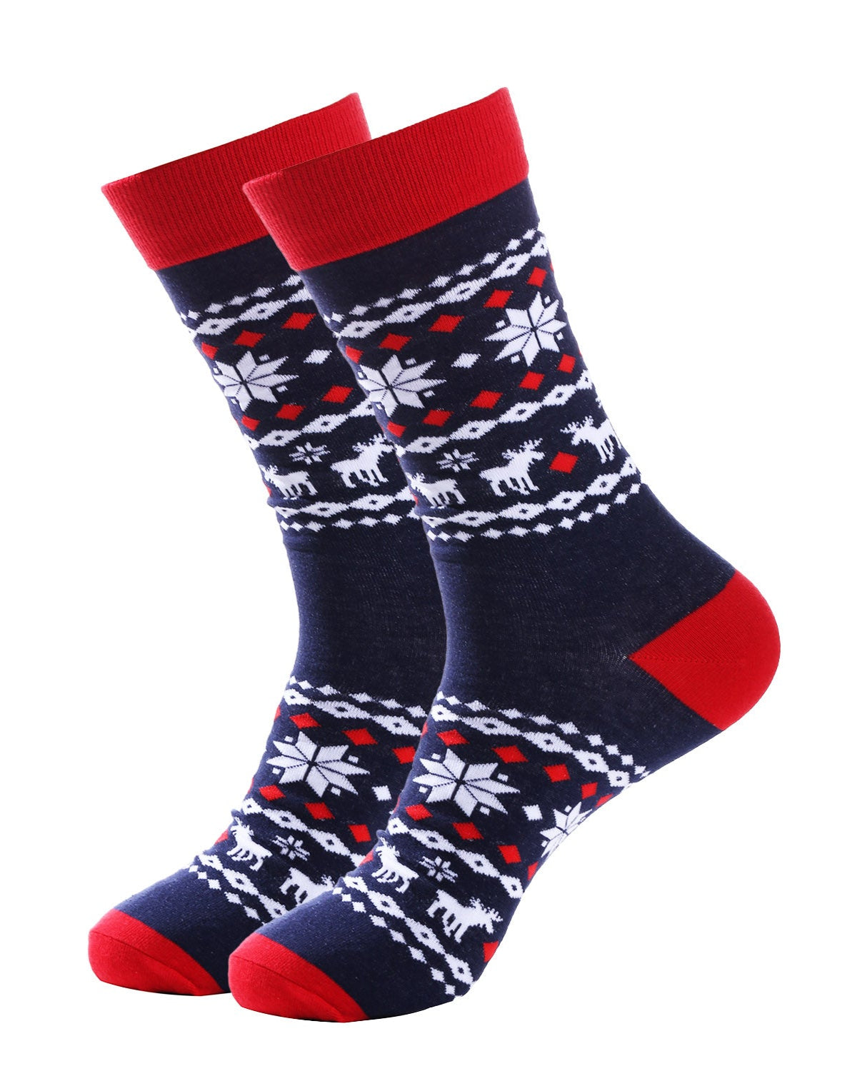Chaussettes de Noël "Ornements, bleu"