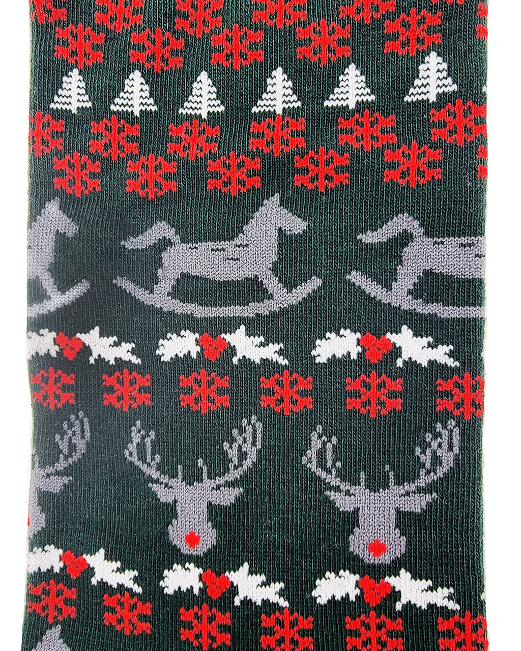 Chaussettes de Noël "Ornements, vert foncé"