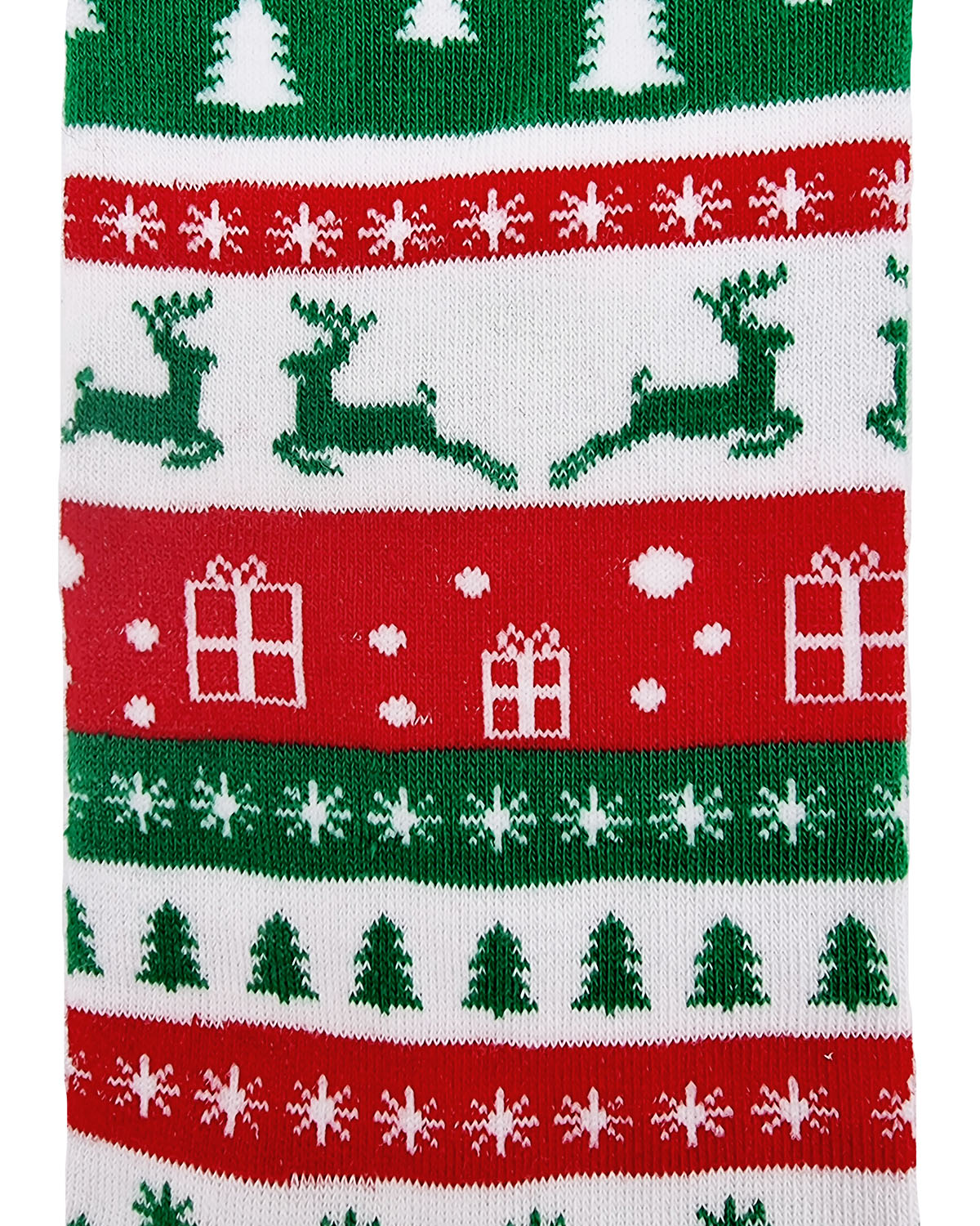 Chaussettes de Noël "Ornements blancs, rouges et verts"