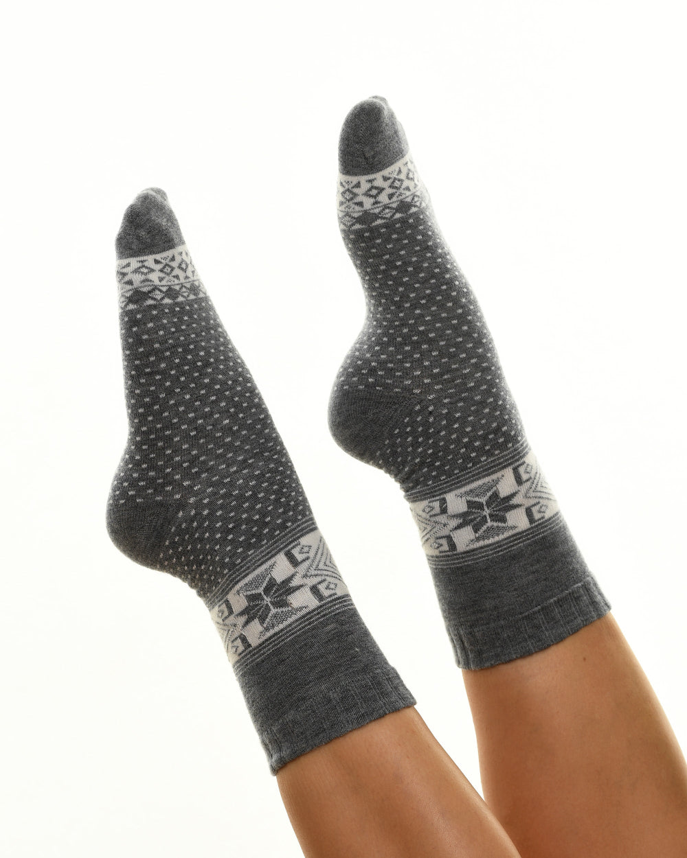 Wool socks "Snowflakes"