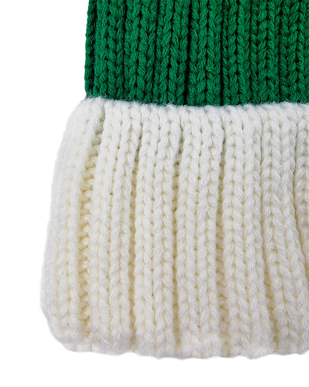 Knitted Santa Hat, Green/White