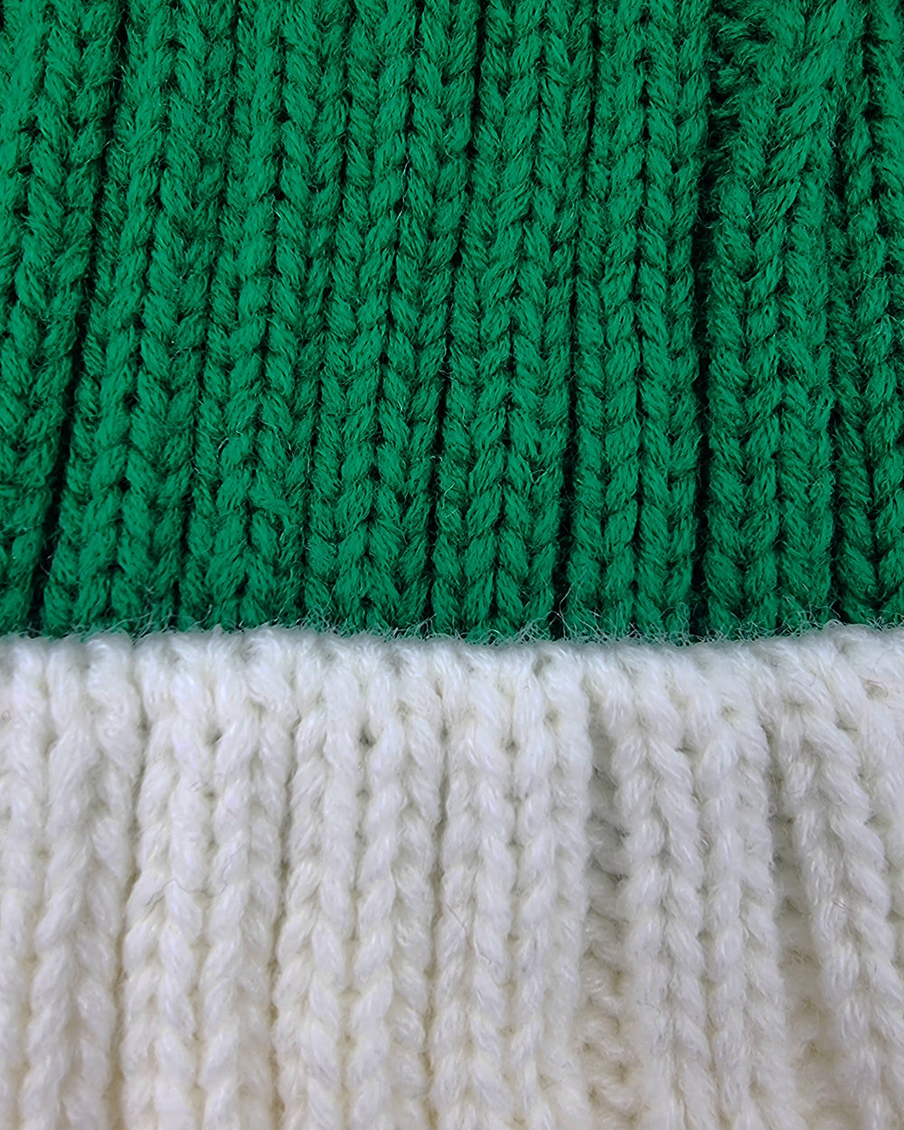 Knitted Santa Hat, Green/White