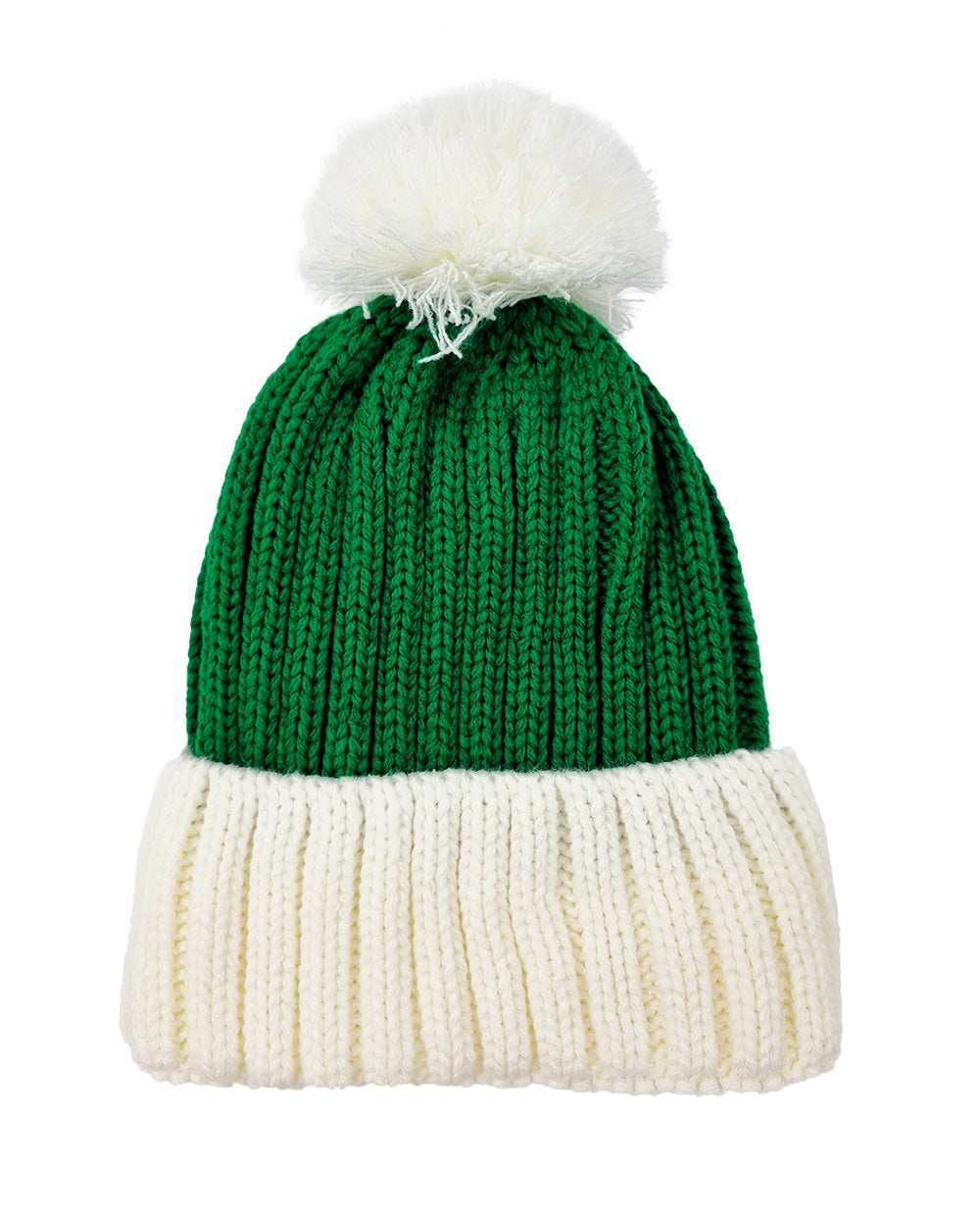 Knitted Santa Hat, Green/White