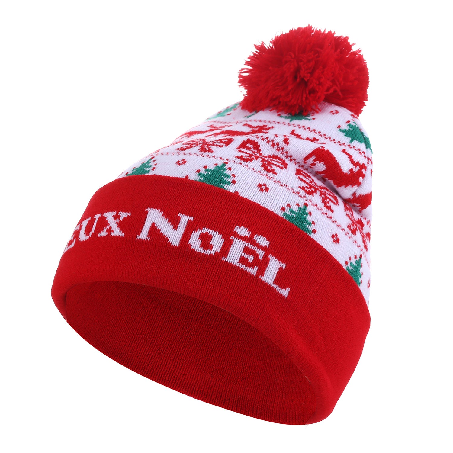 Bonnet de Noël "Joyeux Noël" blanc