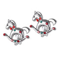 Boucles d'oreilles à clips "Cheval à bascule"
