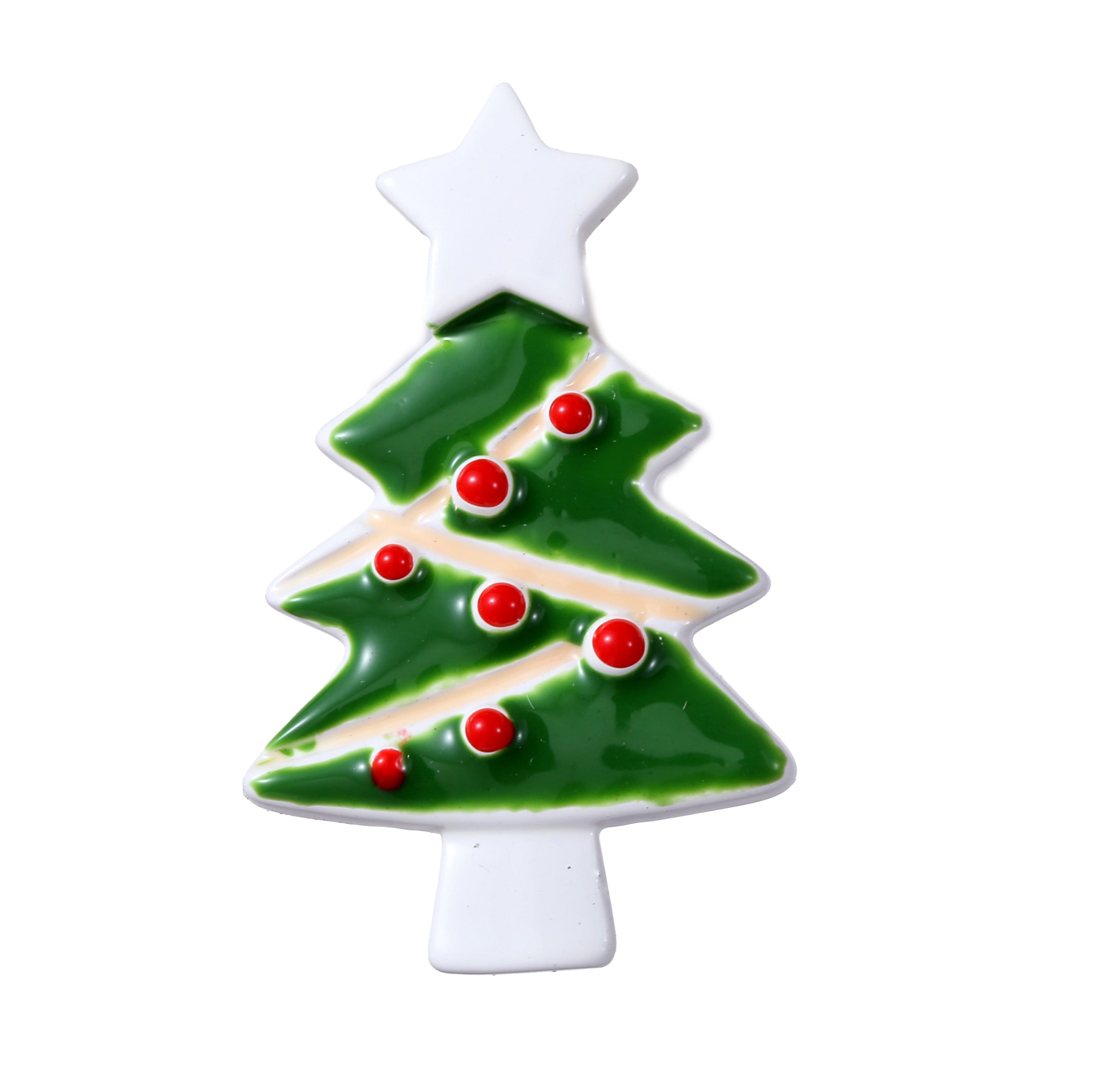 Boucles d'oreilles à clips "Arbre de Noël vert"