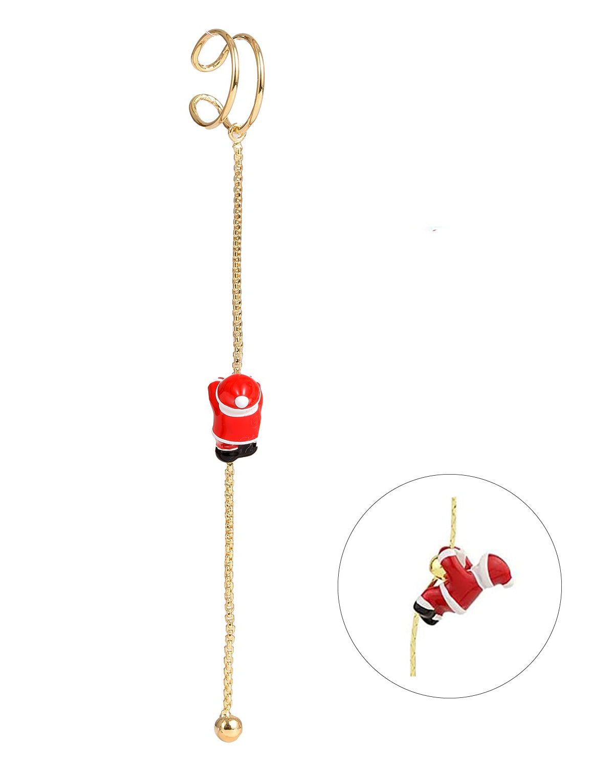 Boucles d'oreilles earcuffs "Santa"