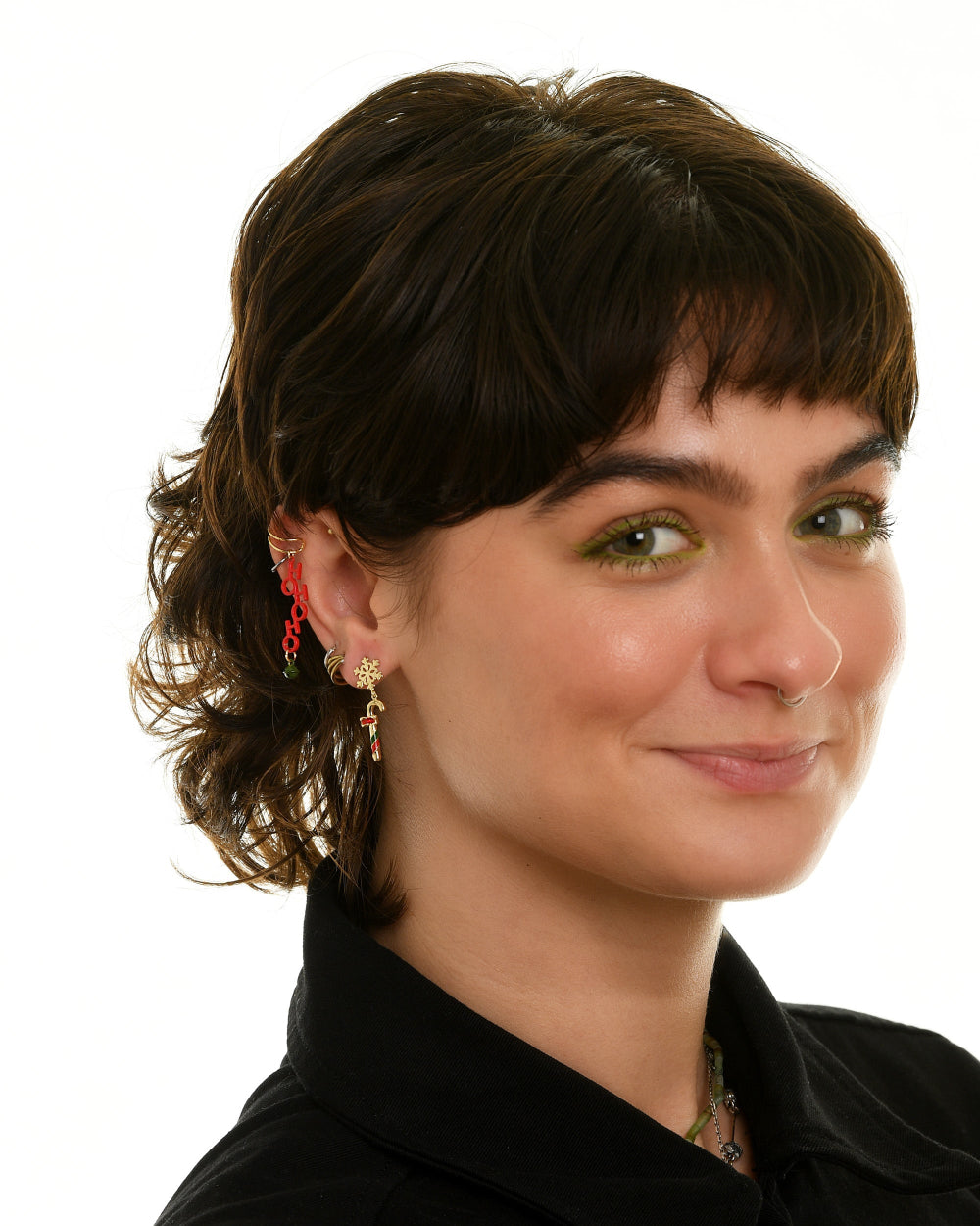 Boucles d'oreilles earcuffs "Santa"