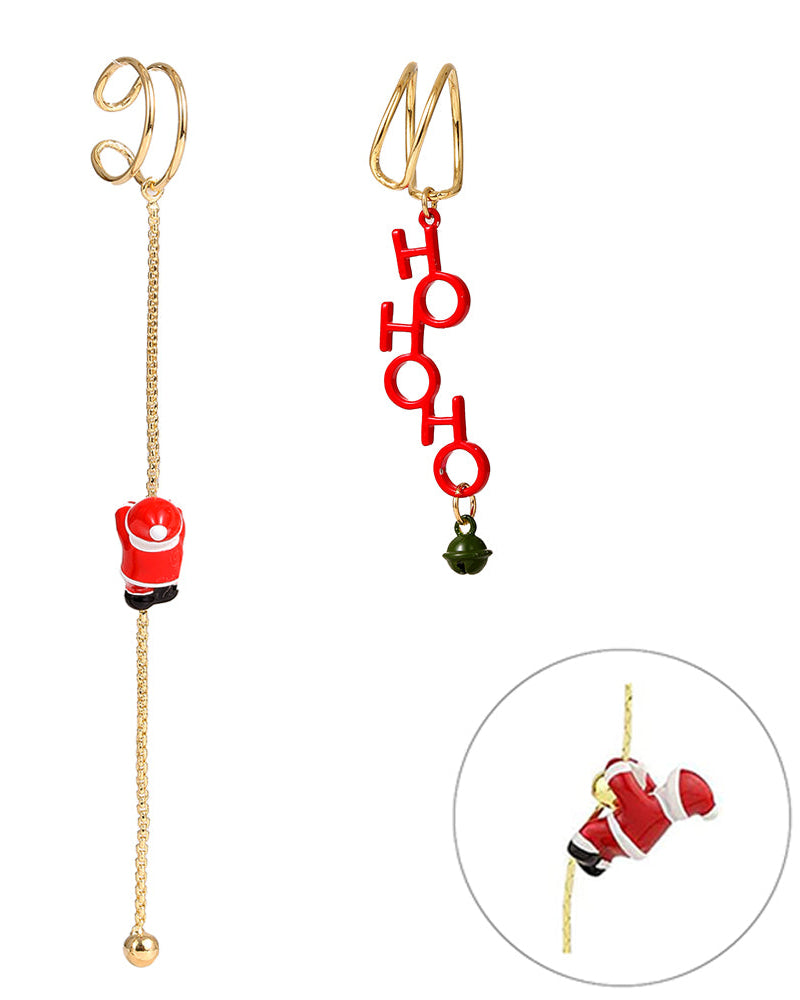 Boucles d'oreilles earcuffs "Santa"