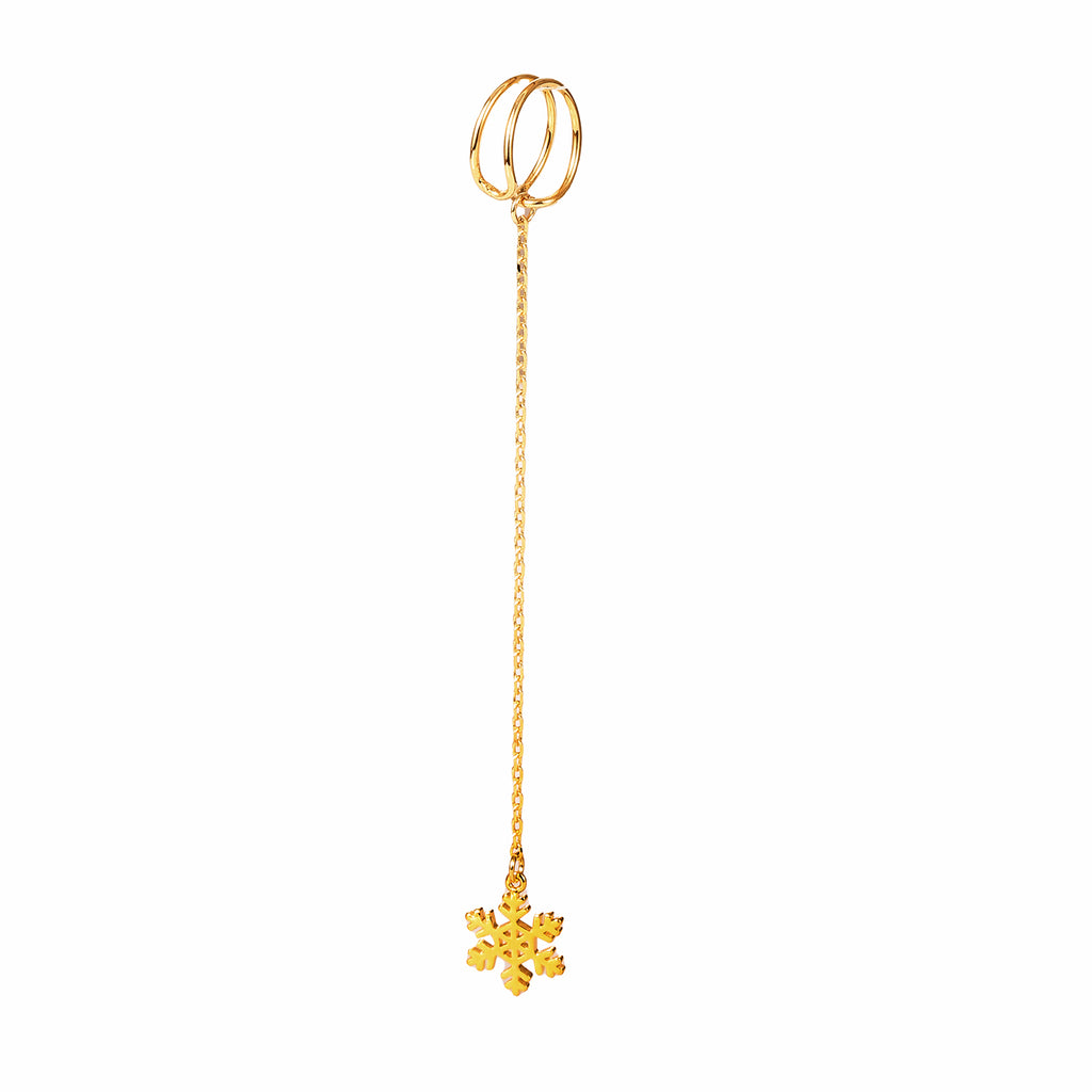 Boucles d'oreilles earcuffs "Flocon de neige"