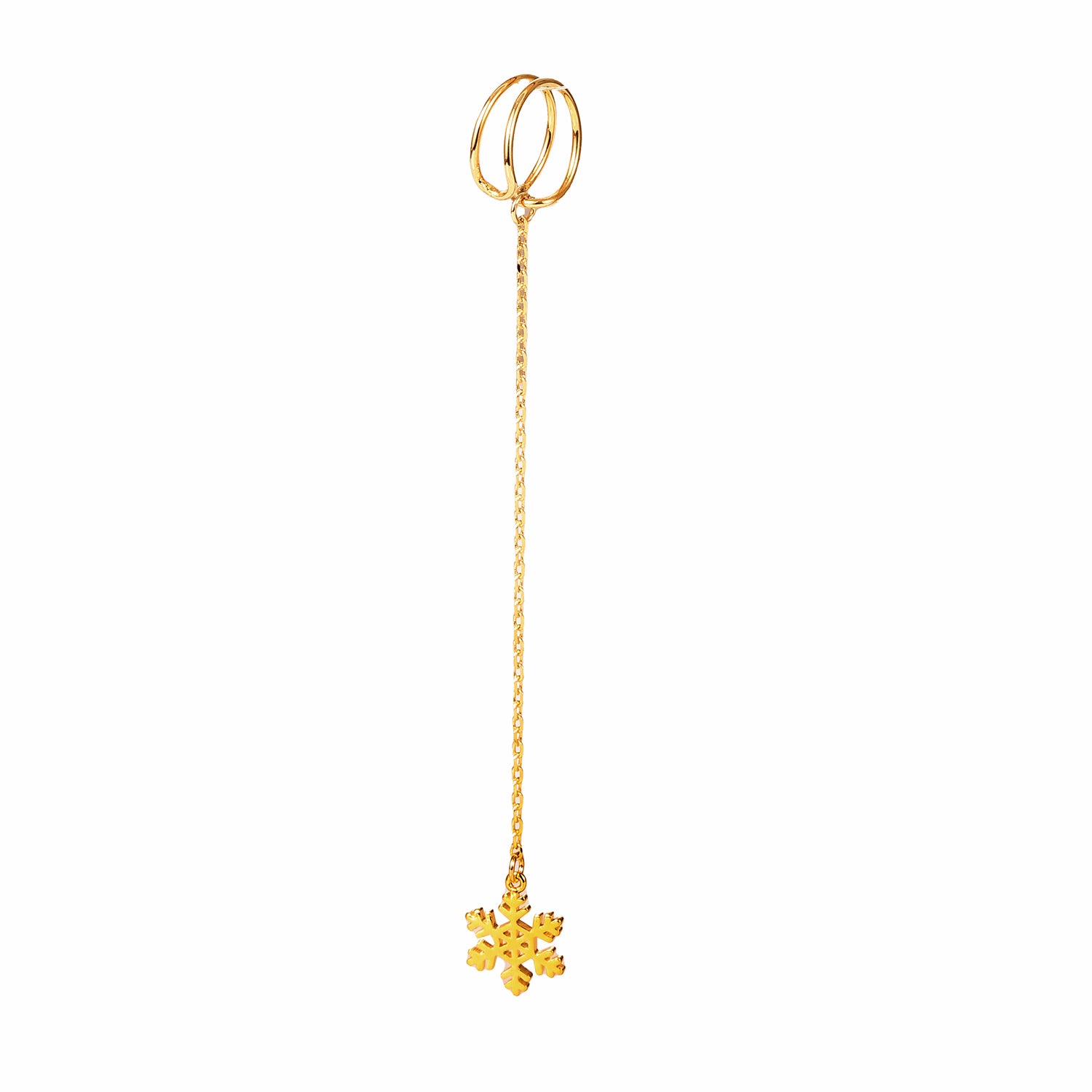 Boucles d'oreilles earcuffs "Flocon de neige"