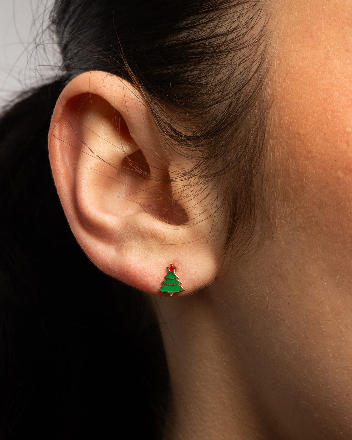 Boucles d'Oreilles clous "Arbres de Noël"